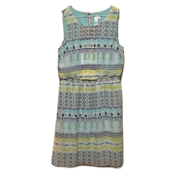 Emma & Michele Dresses & Skirts - Women’s EMMA & MICHELE, Sleeveless, Y2K, Keyhole Back Dress, Multi Colors, 10